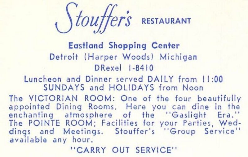 Eastland Center (Eastland Shopping Center, Eastland Mall) - Stouffers At Eastland Postcard (newer photo)